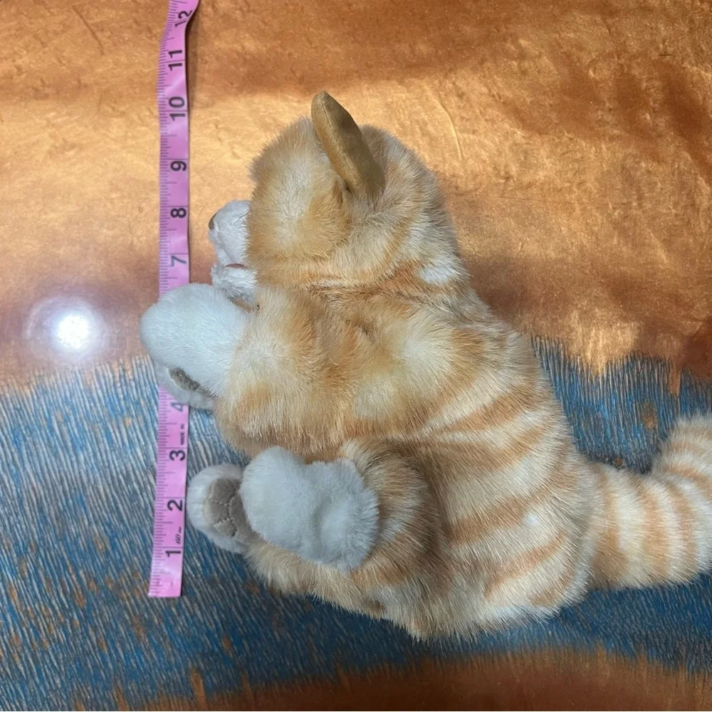 Folkmanis Orange Tabby Cat puppet plush learning sensory toy